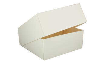 Boîte Pâtisserie carton blanc 40x40x10cm - 50 pces